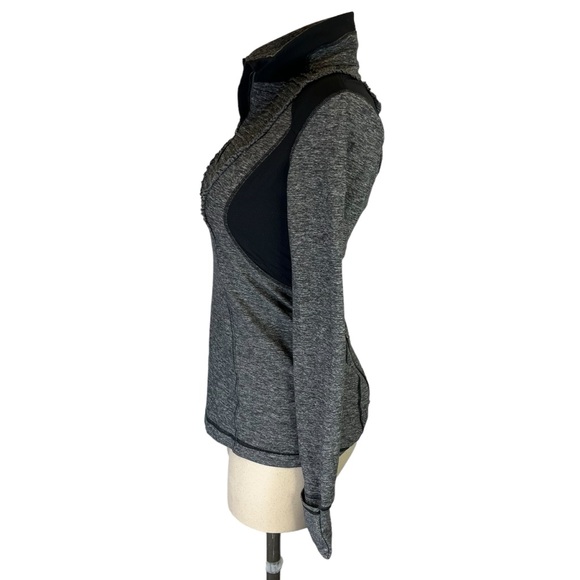 Lululemon Define 1/4 Zip Define Pullover Jacket Heathered Gray/Black 8 Ruffle - Picture 4 of 6